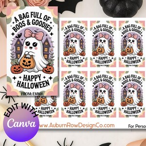 Printable Boo Bag Tags