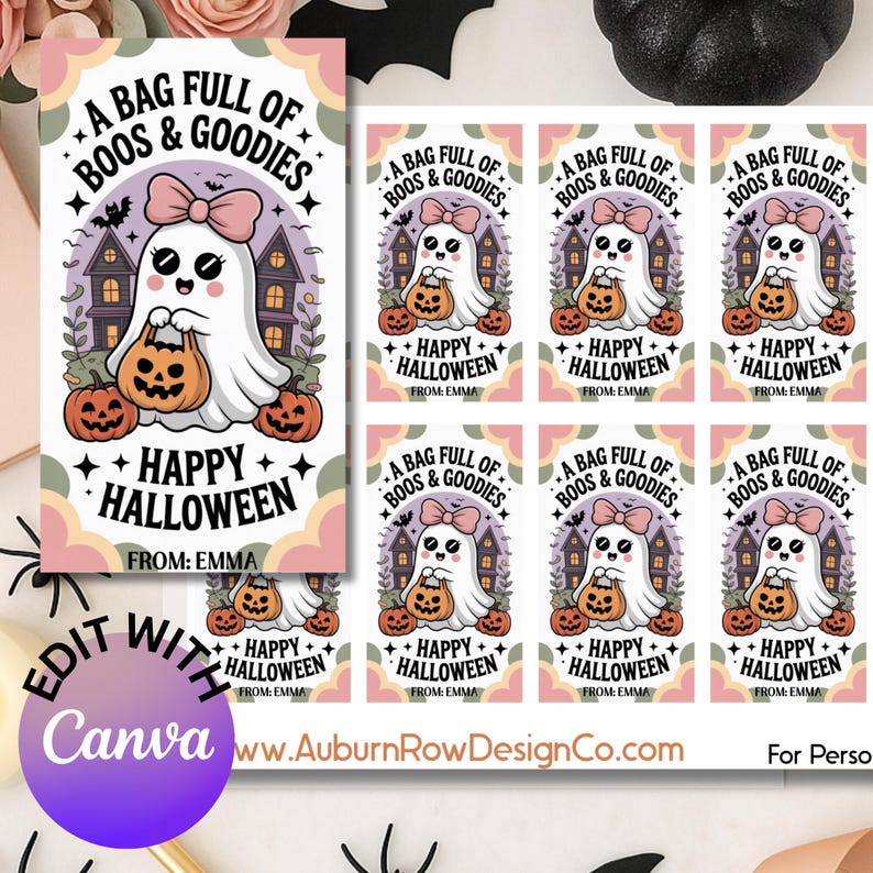 Printable Boo Bag Tags