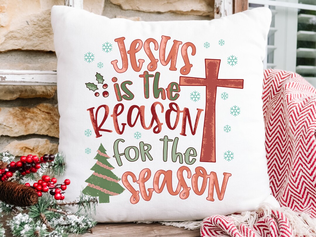 Christmas Pillow Cover, Christmas Pillows, Christian Christmas Pillow
