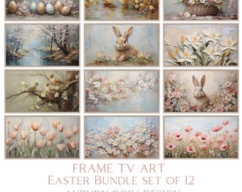 Easter Samsung Frame TV Art, Easter Frame TV Art, Easter TV Screensaver, Spring Frame Tv Art, Spring Floral Tv Art, Easter Bunny Tv Art