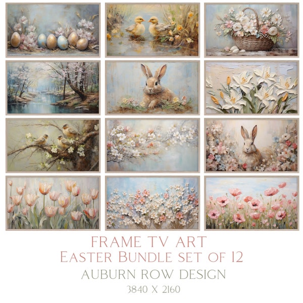 Easter Samsung Frame TV Art, Easter Frame TV Art, Easter TV Screensaver, Spring Frame Tv Art, Spring Floral Tv Art, Easter Bunny Tv Art