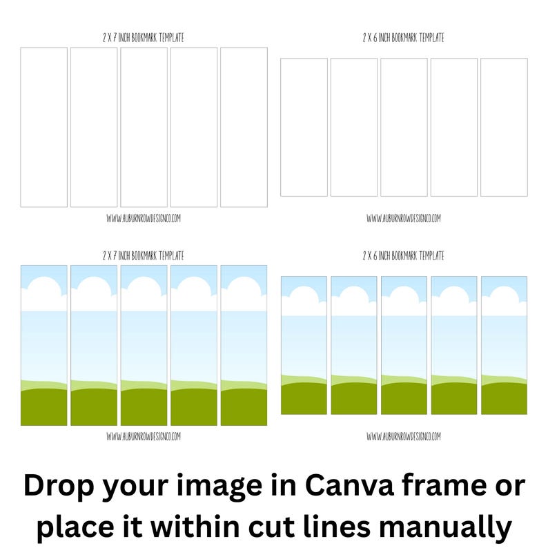 Notepad & Bookmark Canva Cut Line Templates, Notepad Cut Line Template ...