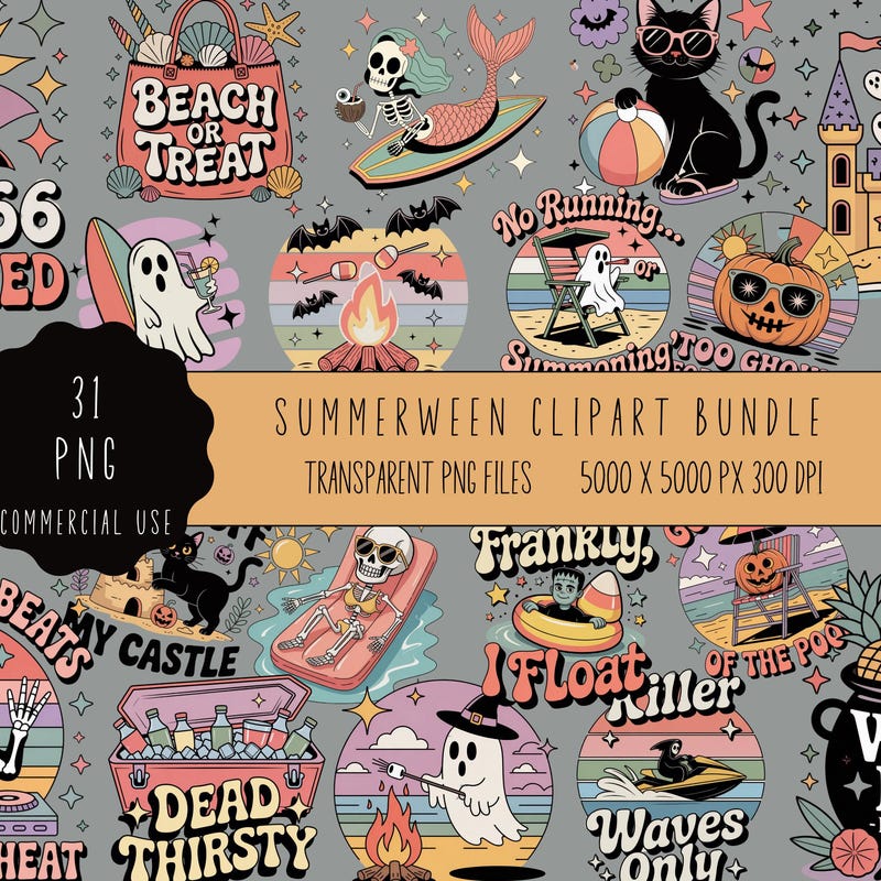 Summerween Pic Summerween Clip Art - Etsy