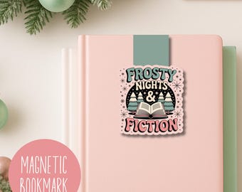 Christmas Magnetic Bookmark, Bookish Christmas Magnetic Bookmark, Holiday Magnetic Bookmark, Fesitive Magnetic Bookmark, Bookish Gifts