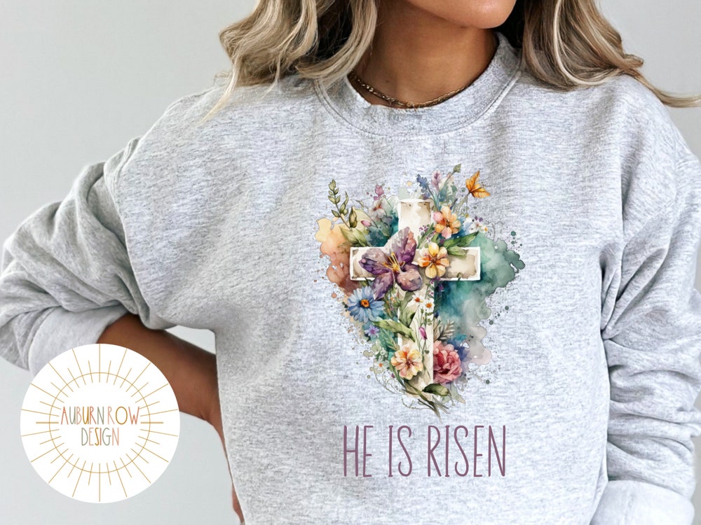 He Is Risen Sweatshirt | He Is Risen Crewneck | Easter Sweatshirt | Christian Easter Sweatshirt | Religious Easter Sweatshirt | Easter Gifts