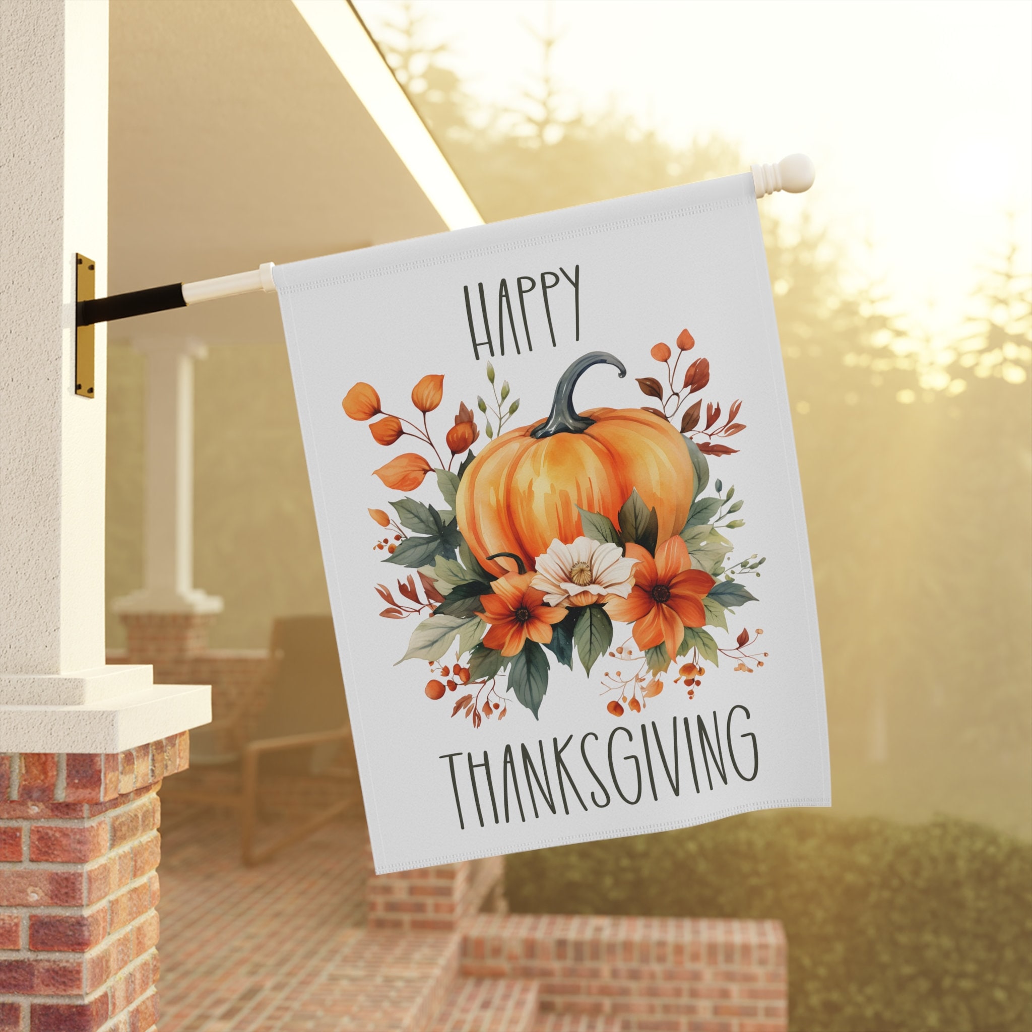 Discover Fall House Flag, Pumpkin House Flag, Thanksgiving House Flag