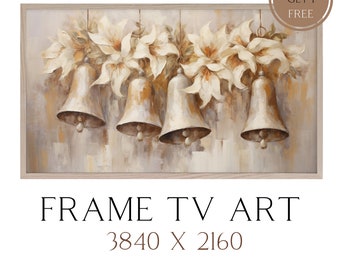 Christmas Frame TV Art, Winter Frame TV Art, Christmas Bells Frame TV Art, Winter Woods Tv Art, Winter Landscape Frame Tv Art, Frame Tv Art