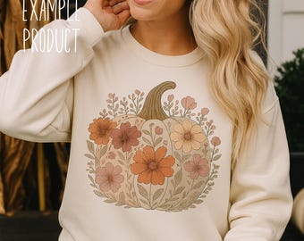 Cottagecore Pumpkin PNG, Floral Pumpkin PNG, Preppy Pumpkin PNG, Pumpkin Png Svg, Cute Pumpkin Designs, Pumpkin Sublimation Png Svg