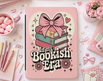 In My Bookish Era Kindle Foliohülle mit Handschlaufe, Kindle Colorsoft Hülle, Kindle Paperwhite Hülle, Girly Kindle Hülle, Coquette Kindle Hülle