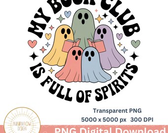 Clipart de libros, PNG de libros, Clipart de Booktok, PNG de Booktok, Clipart de fantasmas de libros, Clipart de club de lectura, Clipart de fantasmas retro leyendo