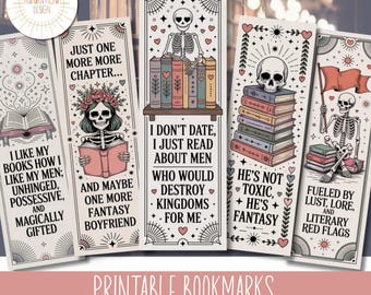Printable Smut Bookmarks, Printable Dark Romance Bookmarks, Commercial Use Bookmark Files, Bookmark PNG Files