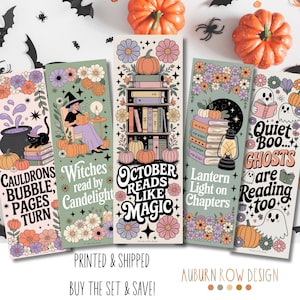 Halloween Bookmarks, Ghost Bookmarks, Bookish Halloween Bookmarks, Spooky Bookmarks, Bookish Gifts, Book Lover Gifts, Book Accessories