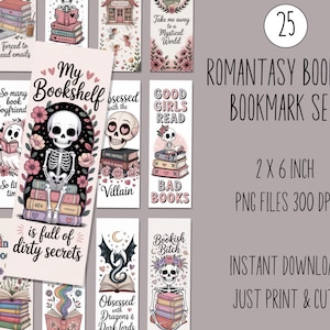 Romantasy ブックマーク PNG、Romantasy ブックマーク デジタルダウンロード、印刷可能な Romantasy ブックマーク、印刷可能な Smut Reader ブックマーク、Smut ブックマーク