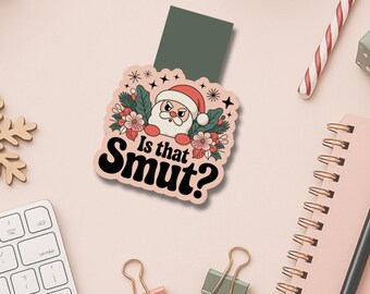 Christmas Magnetic Bookmarks, Santa Bookmarks, Smut Reader Gifts, Smut Reading Magnetic Bookmarks, Bookish Christmas, Book Stocking Stuffer