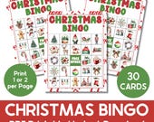 Printable Christmas Bingo, Holiday Bingo, Christmas Bingo Game, Christmas Bingo PDF, Printable Christmas Games, Christmas Games