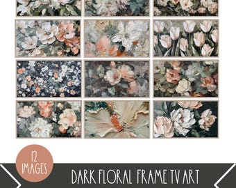 Frame TV Art Fall, Dark Floral Frame TV Art, Autumn Frame TV Art, Frame tv Art Vintage, Moody Frame Tv Art, Modern Floral Frame Tv Art
