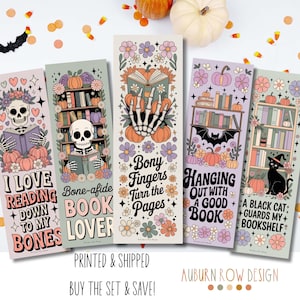 Halloween Bookmarks, Ghost Bookmarks, Bookish Halloween Bookmarks, Spooky Bookmarks, Bookish Gifts, Book Lover Gifts, Book Accessories
