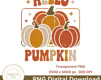 Hallo pompoen herfstshirt png, retro herfstpompoen png, herfstshirt png, herfstvibes png, herfstseizoen png, herfstsublimatie png, herfstontwerp
