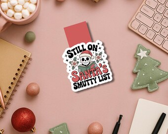 Christmas Magnetic Bookmarks, Santa Bookmarks, Smut Reader Gifts, Smut Reading Magnetic Bookmarks, Bookish Christmas, Book Stocking Stuffer
