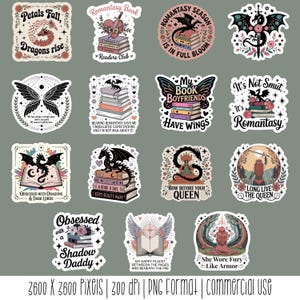 Romantasy Stickers PNG