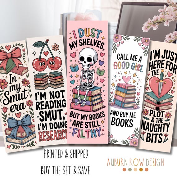 Smut Bookmarks, Romance Bookmarks, Dark Romance Bookmarks, Book Lover Gifts, Reading Gifts, Book Accessories, Bookish Gifts, Funny Bookmarks