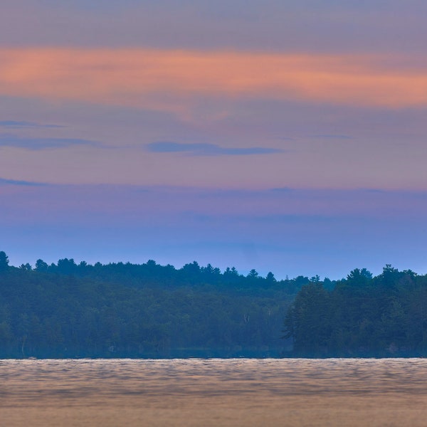 Sunrise Over Water Photo of Little Hawk Lake Ontario, Sunrise Photograph, Downloadable Sunrise Photo, Digital Sunrise Download, la6 3x2