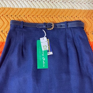 Falda con cinturón vintage 1960-1963 - Lerner Shops Proportional Housewife Style CON ETIQUETAS