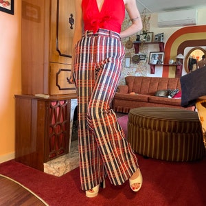 Vintage 1960s Adesso Vintage 1960’s Mod polyester Ivy League Pants Trousers madras