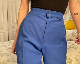 Pantalones plisados de tiro alto Sears de cintura 23 de los años 80