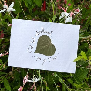 Carte d'amour, carte déclaration d'amour, carte Saint-Valentin.