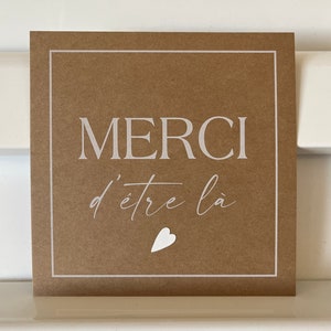 Carte de remerciement, Carte merci, Merci d'être là .