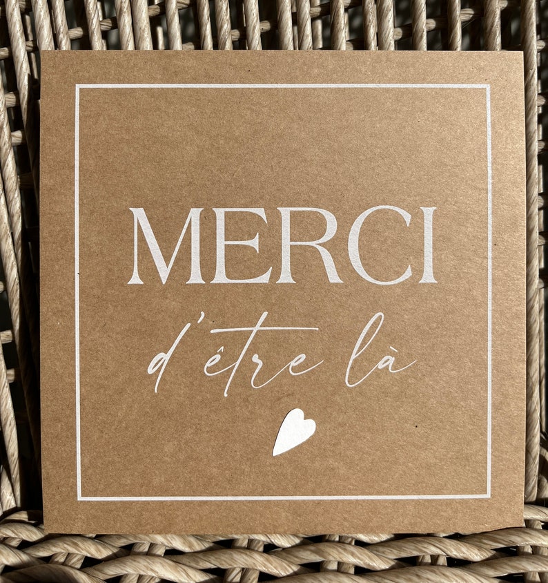 Carte de remerciement, Carte merci, Merci d'être là . image 4