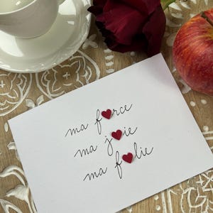Carte d'amour, carte d'amitié, carte Saint-Valentin, Carte cœur. image 8