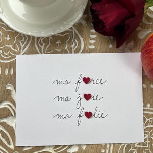 Carte d'amour, carte d'amitié, carte Saint-Valentin, Carte cœur. image 5