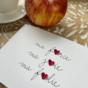 Carte d'amour, carte d'amitié, carte Saint-Valentin, Carte cœur. image 3