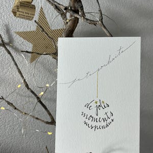 Carte de vœux, carte de Noël, carte de fêtes, carte de bienveillance, carte pensée positive. image 6