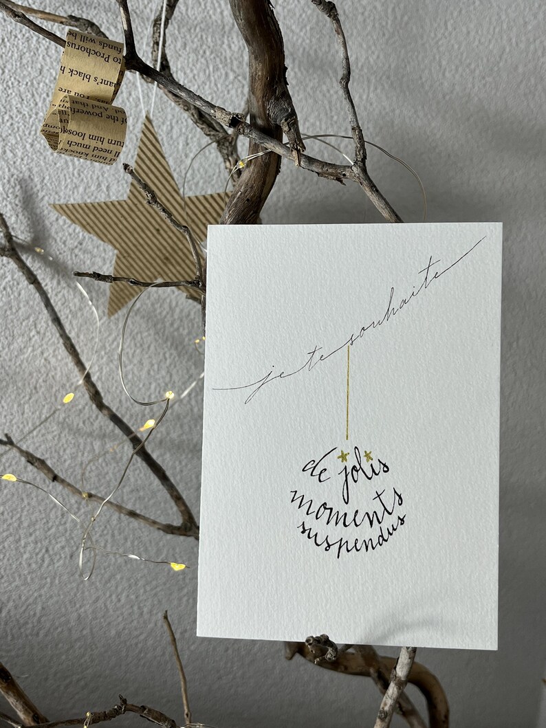 Carte de vœux, carte de Noël, carte de fêtes, carte de bienveillance, carte pensée positive. image 6