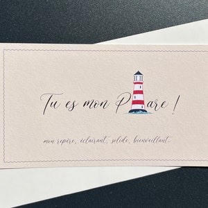 Carte d'amour, Carte de reconnaissance, Carte Tu es mon phare. image 6