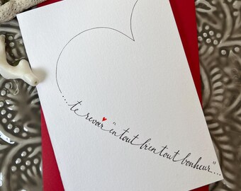 Love card, date card, declaration of love card.