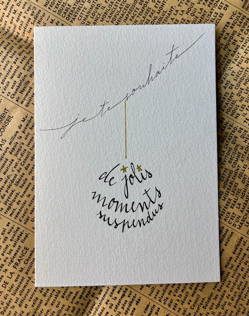 Carte de vœux, carte de Noël, carte de fêtes, carte de bienveillance, carte pensée positive. image 1