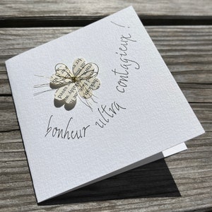Carte porte bonheur, carte pour rendre heureux, carte vœux de bonheur, carte pour mariés, carte amitié, carte bienveillante. image 5