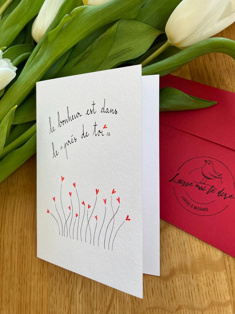 Cartão de amor, cartão de Dia dos Namorados, cartão de declaração de amor, cartão de coração, cartão feito à mão. imagem 6