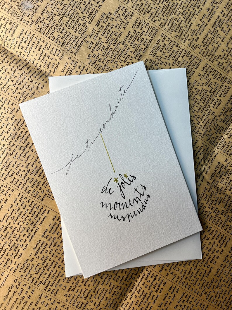 Carte de vœux, carte de Noël, carte de fêtes, carte de bienveillance, carte pensée positive. image 4