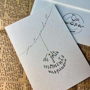 Carte de vœux, carte de Noël, carte de fêtes, carte de bienveillance, carte pensée positive. image 2