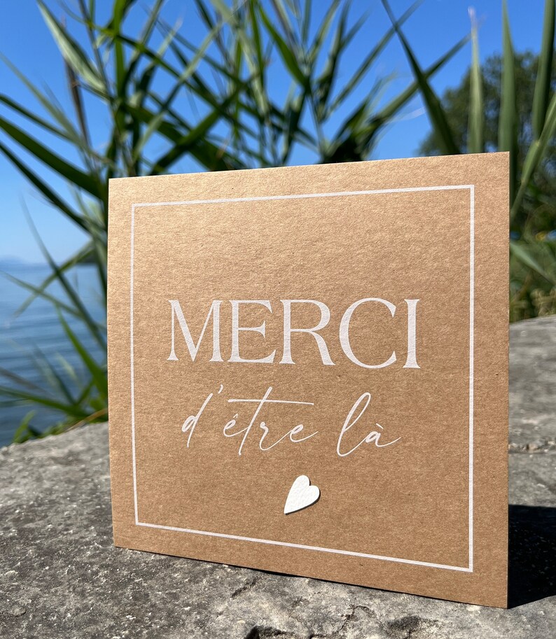 Carte de remerciement, Carte merci, Merci d'être là . image 8