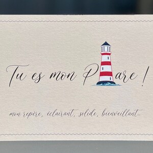 Carte d'amour, Carte de reconnaissance, Carte Tu es mon phare. image 4