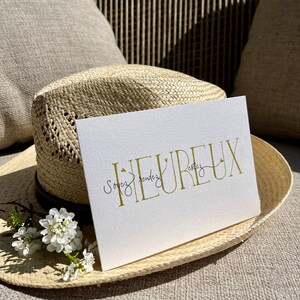 Carte pour les mariés, carte de mariage, carte de félicitations pour mariés, carte de vœux pour mariés. image 8