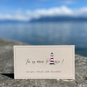 Carte d'amour, Carte de reconnaissance, Carte Tu es mon phare. image 7