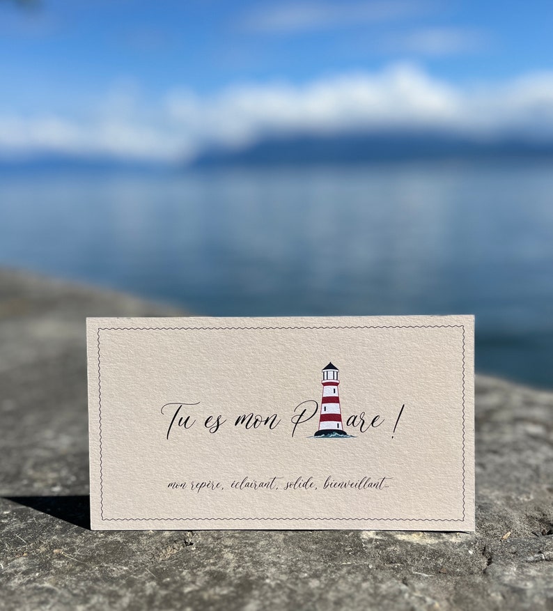 Carte d'amour, Carte de reconnaissance, Carte Tu es mon phare. image 7