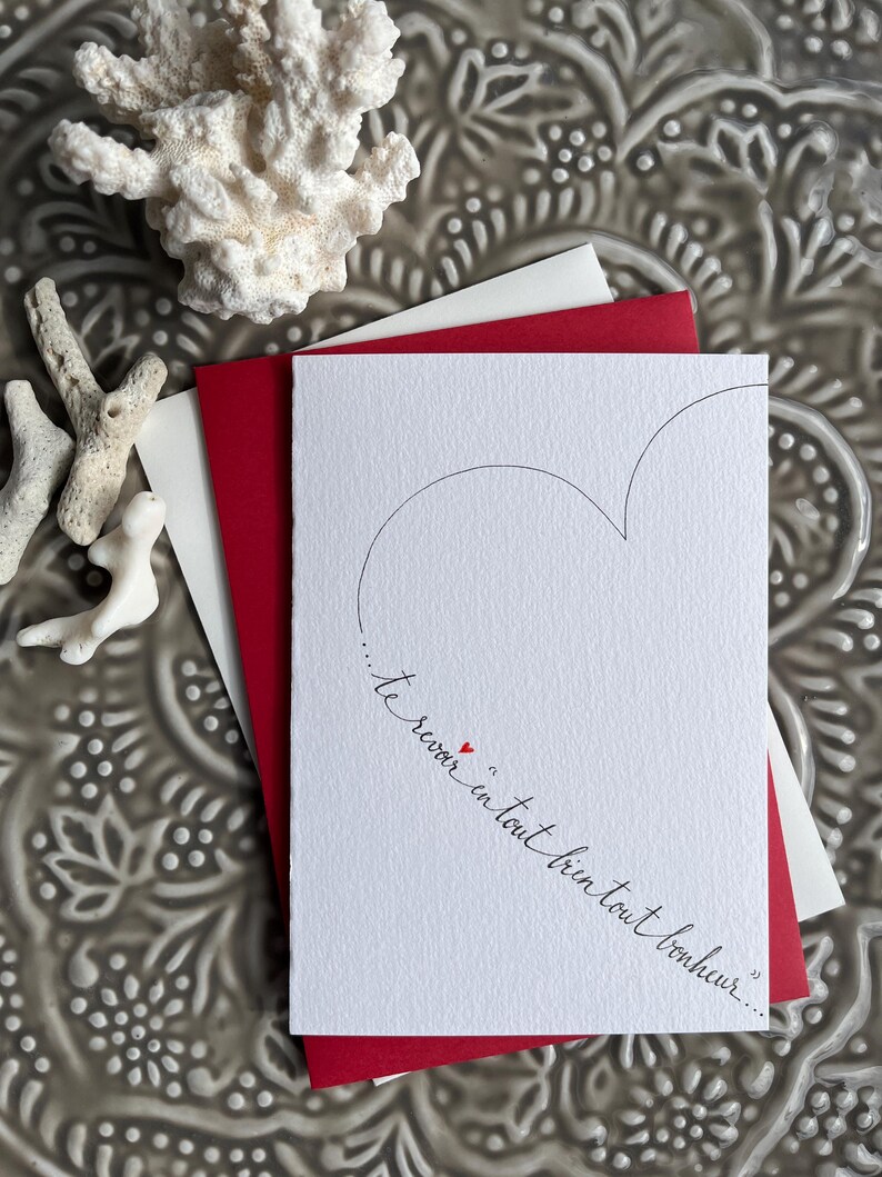 Carte d'amour, carte pour donner un rendez-vous, carte déclaration d'amour. image 3